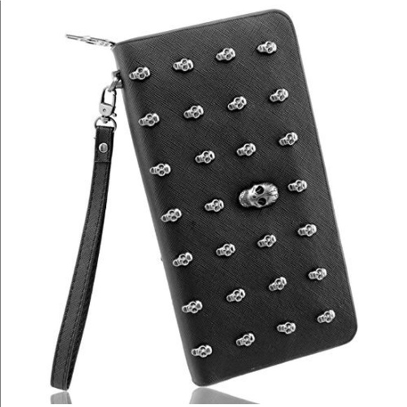 Accessories - SKULL WALLET SKELETON CLUTCH STEAMPUNK WRISTLET